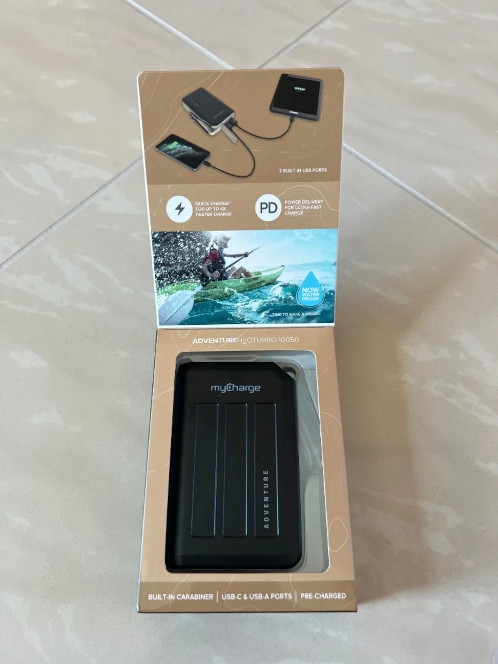 #2915 myCharge Adventure H2O Turbo portable charger 10,050 mAh